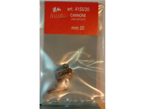 Cannone con affusto in legno mm. 20 - art. 4155/20 - Amati