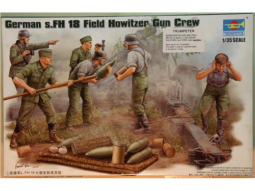 German s.FH 18 Field Howitzer gun crew - art.00425 TRUMPETER 1/35