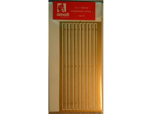 10 Bordure ottone tipo N - art. 5500/12 Amati
