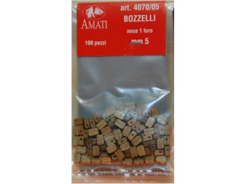 Bozzelli in noce 1 foro mm. 5 - Art.4070/05 - Amati