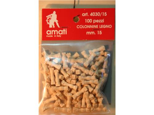Colonnine in legno mm.15 - Art.4030/15 - Amati