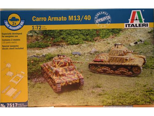Carro armato italiano - M13/40 - modelli Italeri 1/72