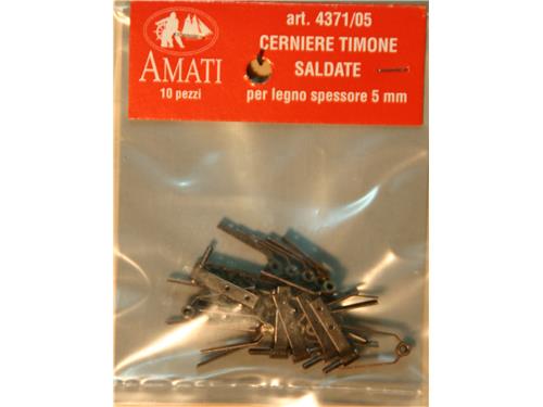 Cerniere timone in ottone saldato per legno spessore mm.5 - Art. 4371/05 - Amati