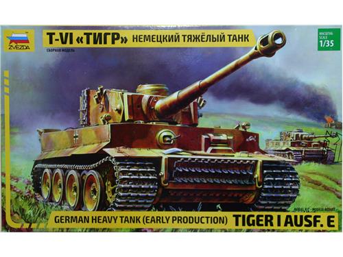 Tiger I Ausf. E german heavy tank (early production) - art. 3646 Zvezda 1/35