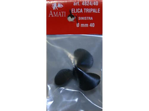 Elica tripale sinistra mm. 40 - art. 4824/40 - Amati