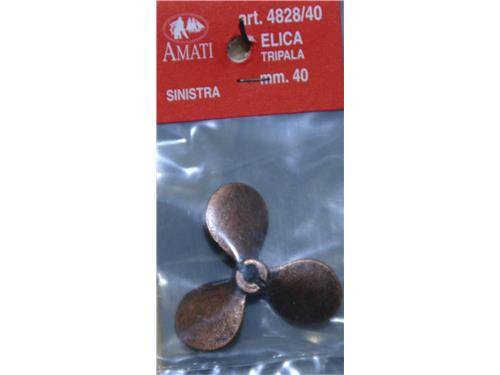 Elica tripala in metallo (sinistra) mm. 40 - Art. 4828/40 - Amati