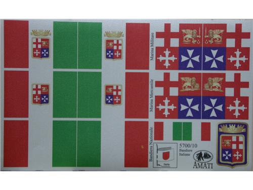 Bandiere Italia nazionale/marina mercantile & militare - art. 5700/10 - Amati