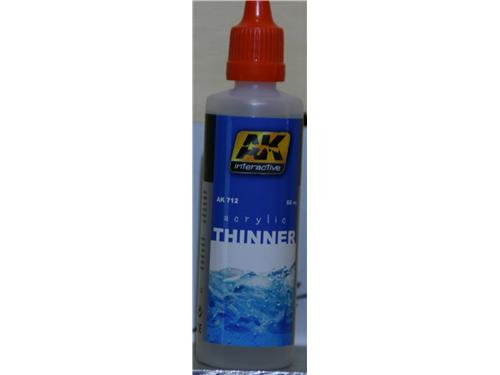 Acrylic thinner - diluente acrilico 60ml - art. AK 712 - colori acrilici AK