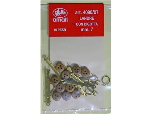 Landre con bigotta mm. 7 - art. 4090/07 - Amati