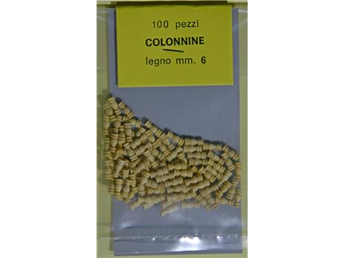 Colonnine in legno mm. 6 - Art.4030/6 - Amati