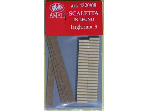Scalette in legno larg. mm. 8 - art.4320/08 - Amati