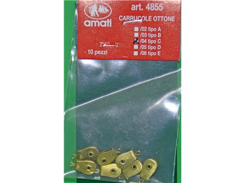 Carrucole in ottone tipo C - art. 4855/04 - Amati
