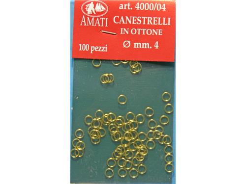 Canestrelli in ottone diametro mm. 4 - art. 4000/04 - Amati
