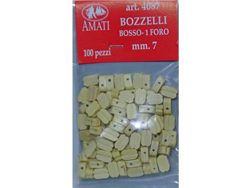 Bozzelli in legno  bosso - 1 foro mm.7 - art. 4087/07 - Amati