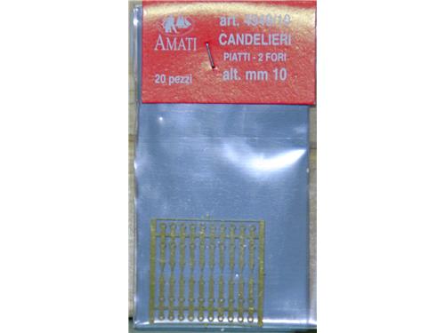 Candelieri piatti  mm. 10 con 2 fori - art. 4949/10 - Amati