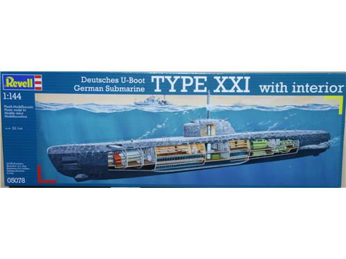Type XXI with interior - art.  05078 - Revell 1/144