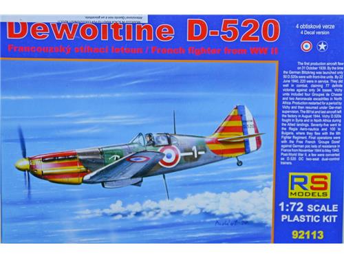 Dewoitine D-520 - art. 92113 - RS Models 1/72