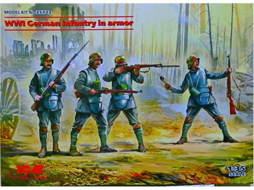 WWI German Infantry in armor - art. 35722 - ICM 1/35