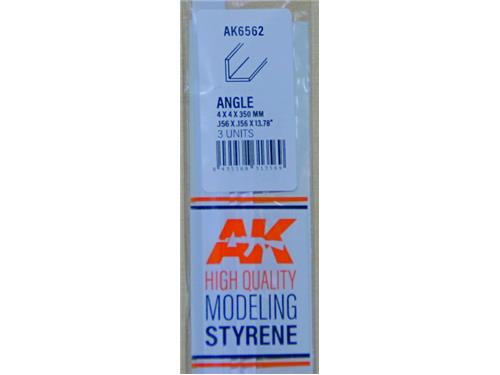 Profilato in stirene profilo L (mm. 4x4 lunghezza 350) - art AK6562 - AK