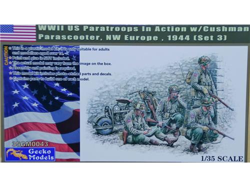 WWII US Paratroops in action w/Cushman Parascooter - art. 35GM0043 - Gecko Models 1/35