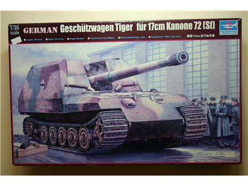 Carro armato tedesco - Gerrman Geschutzwagen Tiger fur 17 cm kanone 72 (Sf) - modelli TRUMPETER