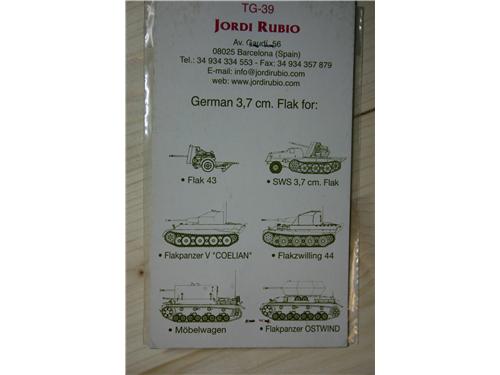 German tank-gun  3,7 cm. Flak 43/1L/60 - Canne tornite in metallo Jordi Rubio