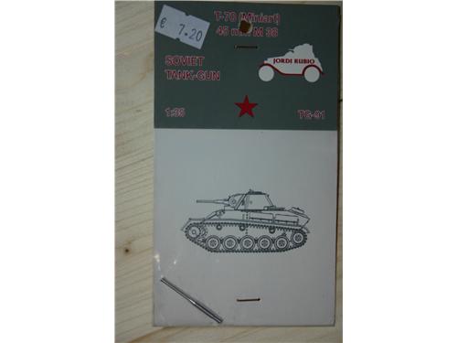Soviet tank-gun  T-70 (Miniart) 45 mm M 38 - Canne tornite in metallo Jordi Rubio