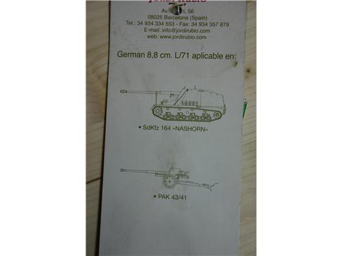 German tank-gun  8,8 cm. KwK 43/L71 - Canne tornite in metallo Jordi Rubio