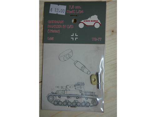 German panzer IV C/D (Tristar)  7,5 cm. KwK L/24 - Canne tornite in metallo Jordi Rubio