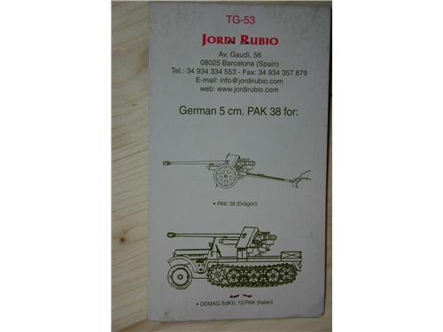 German tank-gun  5 cm. pak38 - Canne tornite in metallo Jordi Rubio