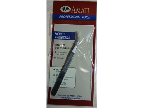 Pinzette per modellismo. Acciaio. Cod. art. 7371/10. - attrezzi Amati