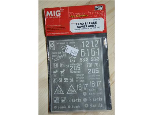 Trasferibili per numeri per Lend & Lease Soviet Army - Mig