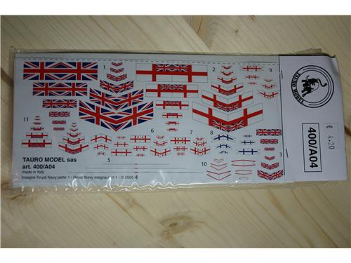 Bandiere Royal Navy insigna part 1 art. 400/A04 -  Tauro Model