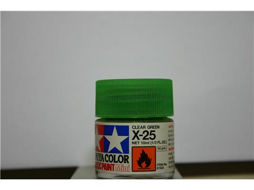 X-25 - clear green - colori acrilici Tamiya