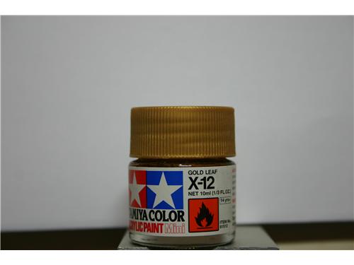 X-12 - gold leaf - colori acrilici Tamiya