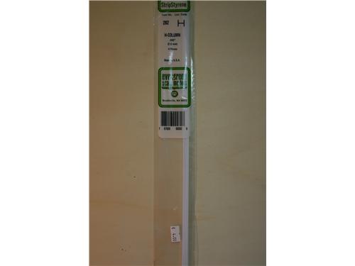 Profilato in stirene profilo H (mm.2,00).  - Evergreen
