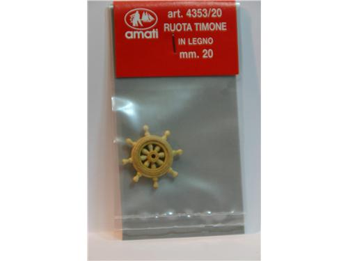 Ruota timone in legno mm.20 - art. 4353/20 - Amati