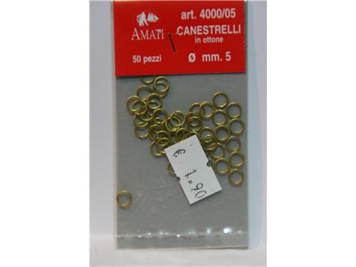 Canestrelli in ottone diametro mm. 5 - art. 4000/05 - Amati