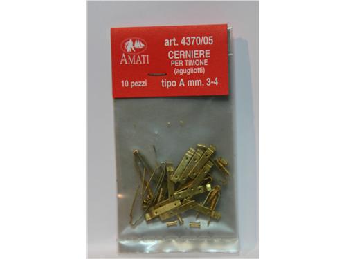 Cerniere per timone (agugliotti) tipo A mm. 3-4 - art. 4370/05 - Amati