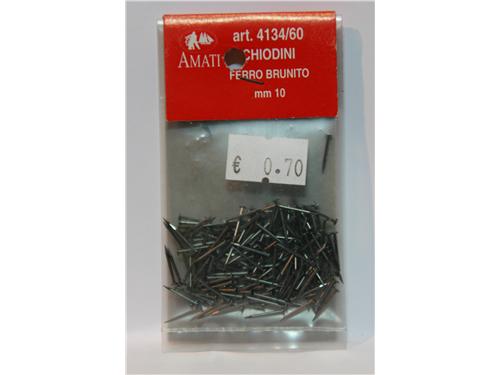 Chiodini in ferro brunito mm 10 - art. 4134/60 - Amati