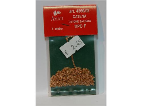 Catena in ottone saldata tipo F - art. 4360/02 - Amati