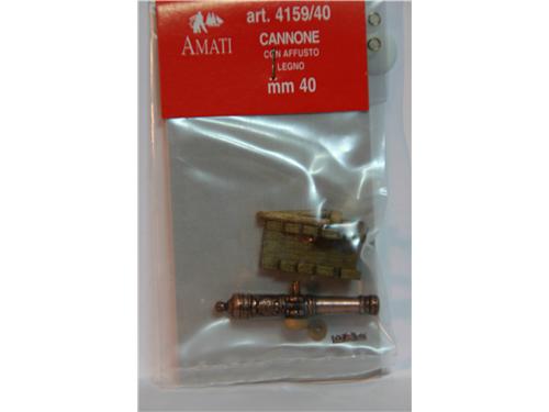 Cannone con affusto in legno mm. 40 - art. 4159/40 - Amati
