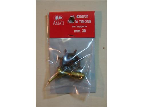 Ruota timone con supporto mm. 30 - art. 4350/31 - Amati