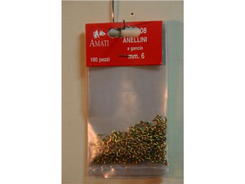 Anellini a gancio mm. 6 - Art. 4008 - Amati