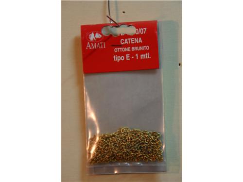 Catena in ottone tipo E brunita - art. 4360/07 - Amati