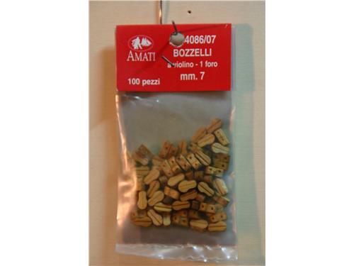 Bozzelli a violino, 1 foro, mm. 7 - Art. 4086/07 - Amati