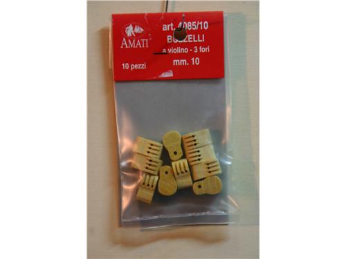 Bozzelli a violino, 3 fori - Art. 4085/10 - Amati
