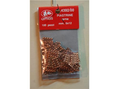 Piastrine in rame mm. 6x12 - Art. 4392/00 - Amati