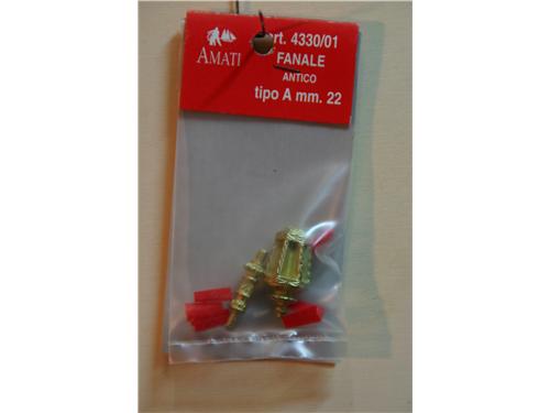 Fanale antico tipo A mm. 22 - art. 4330/01 - Amati