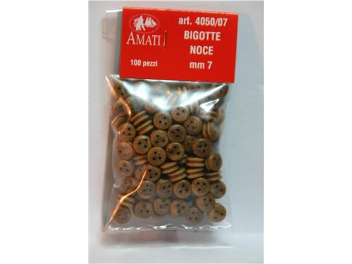 Bigotte in noce mm. 7 - art. 4050/07 Amati